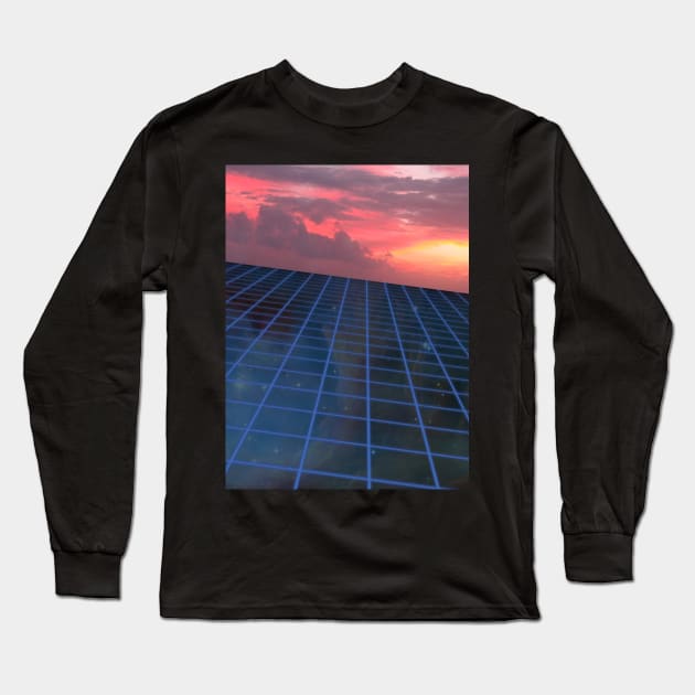 GRID BEACH Long Sleeve T-Shirt by RickTurner